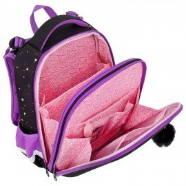 Ранец BRAUBERG ORIGINAL, 2 отделения, с брелком, "Galactic cat", 38х29х16 см, 274403