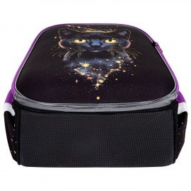 Ранец BRAUBERG ORIGINAL, 2 отделения, с брелком, "Galactic cat", 38х29х16 см, 274403