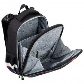 Ранец BRAUBERG ORIGINAL, 2 отделения, с брелком, "Hot spill", 38х29х16 см, 274405