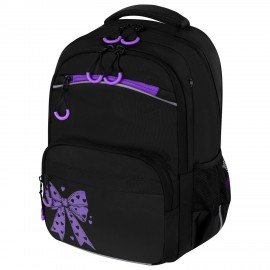 Рюкзак BRAUBERG FORCE, 2 отделения, 5 карманов, "Purple bow", 39х28х17 см, 274409