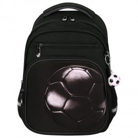 Рюкзак BRAUBERG PROFI, 2 отделения, с брелком, "Leather ball", 3D-панель, 36х27х19 см, 274416