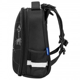 Ранец BRAUBERG SHINY, 2 отделения, с брелком, "Spider attack", СВЕТЯЩИЙСЯ РИСУНОК, 38х28х14 см, 274425