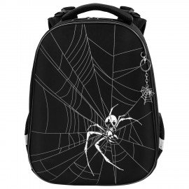 Ранец BRAUBERG SHINY, 2 отделения, с брелком, "Spider attack", СВЕТЯЩИЙСЯ РИСУНОК, 38х28х14 см, 274425