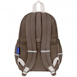 Рюкзак BRAUBERG PASTEL с термонашивками в комплекте, "Catch up", коричневый, 40х29х14 см, 274435