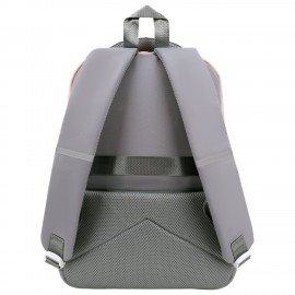 Рюкзак SNOOBAG (СНУБЭГ) PROACTIVE с кошельком, 2 отделения, Smile, серо-розовый, 40х29х17 см, 274445