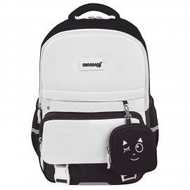 Рюкзак SNOOBAG (СНУБЭГ) PROACTIVE с кошельком, 2 отделения, Wink, черно-бежевый, 40х29х17 см, 274447