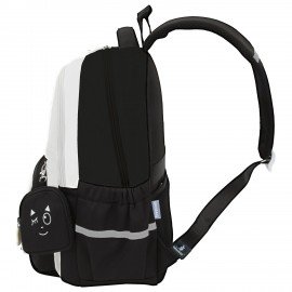 Рюкзак SNOOBAG (СНУБЭГ) PROACTIVE с кошельком, 2 отделения, Wink, черно-бежевый, 40х29х17 см, 274447