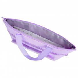 Папка на молнии с ручками BRAUBERG KIDS, ПВХ карман на молнии, "Pink drink", 274474