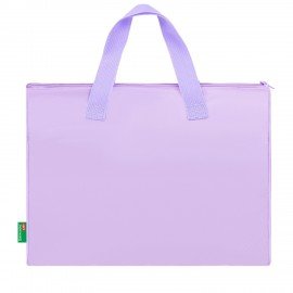 Папка на молнии с ручками BRAUBERG KIDS, ПВХ карман на молнии, "Pink drink", 274474