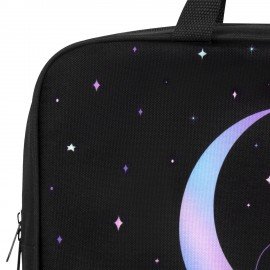 Папка на молнии с ручками BRAUBERG А4, 1 отделение, полиэстер, 80 мм, "Night moon cat", 274502