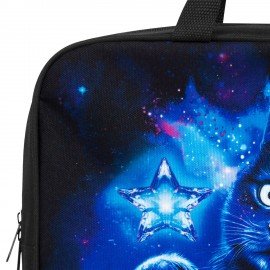 Папка на молнии с ручками BRAUBERG А4, 1 отделение, полиэстер, 80 мм, "Star cat", 274505