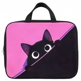 Папка на молнии с ручками BRAUBERG А4, 1 отделение, полиэстер, 80 мм, "Hiding cat", 274506