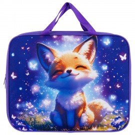 Папка на молнии с ручками BRAUBERG KIDS А4, 1 отделение, полиэстер, 80 мм, "Chilling fox", 274512