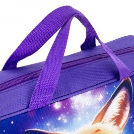 Папка на молнии с ручками BRAUBERG KIDS А4, 1 отделение, полиэстер, 80 мм, "Chilling fox", 274512