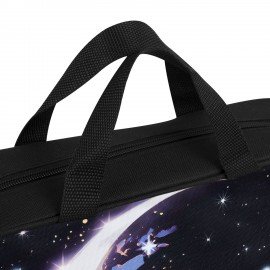 Папка на молнии с ручками BRAUBERG KIDS А4, 1 отделение, полиэстер, 80 мм, "Moon cat", 274513