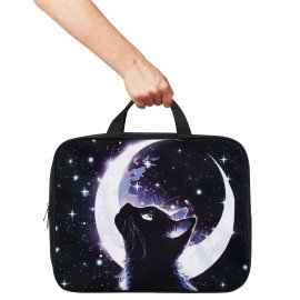 Папка на молнии с ручками BRAUBERG KIDS А4, 1 отделение, полиэстер, 80 мм, "Moon cat", 274513