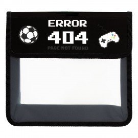 Папка для тетрадей ЮНЛАНДИЯ А5, пластик, 2 отделения, клапан на липучке, "Game error", 274520