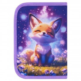 Пенал BRAUBERG KIDS, 1 отделение, 2 откидные планки, 21х14 см, "Chilling fox", 274544