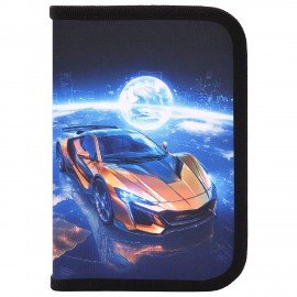 Пенал BRAUBERG, 1 отделение, полиэстер, 21х14 см, "Galactic car", 274598