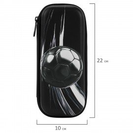 Пенал BRAUBERG, 1 отделение, 1 откидная планка, EVA, 22х10х5 см, "Metal ball", 274606
