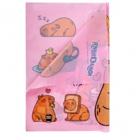 Настольное покрытие ЮНЛАНДИЯ для труда и творческих занятий, ПВХ, "Happy capybaras", 50х70 см, 274621