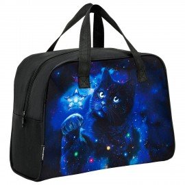 Сумка для занятий BRAUBERG с ручками, 35x25x15 см, "Star cat", 274627