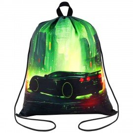 Мешок для обуви BRAUBERG KIDS, с петлей, 42х34 см, "Green city", 274642