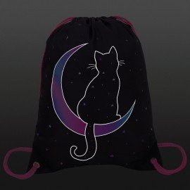 Мешок для обуви BRAUBERG PREMIUM, карман, подкладка, светоотражайка, 43х33 см, "Night moon", 274645