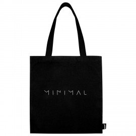 Сумка шоппер BRAUBERG, канвас, 40х35 см, черный, "Minimal", 274649