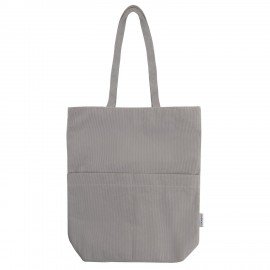 Сумка шоппер HEIKKI (ХЕЙКИ), вельвет, 2 кармана, подкладка, 36х36х10 см, Gray, 274654