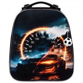 Ранец BRAUBERG UP, 2 отделения, с брелоком, "Speedometer", 36х28х15 см, 274666