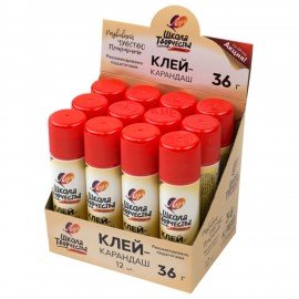 Клей-карандаш ЛУЧ "Школа творчества", 36 г, PVP основа, 29С 1738-08