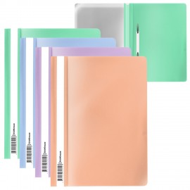 Скоросшиватель пластиковый ERICH KRAUSE Matt Pastel Bloom, A4, 120/180 мкм, ассорти,, 61129