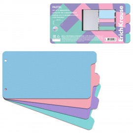 Разделитель пластиковый по цветам ERICH KRAUSE Diagonal Pastel, набор 4 цвета, 240*12, 62926