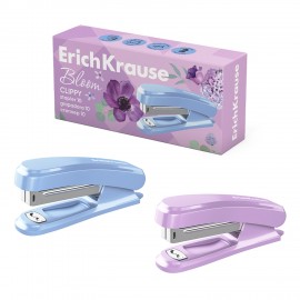 Степлер №10 ERICH KRAUSE "Clippy Pastel Bloom", до 15 листов, ассорти, 61740