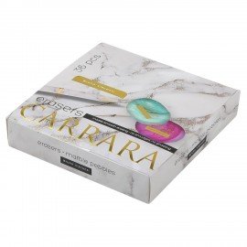 Ластик BRUNO VISCONTI Carrara Bright, 31х40х8мм, овальный, ассорти, 42-0090