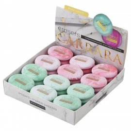 Ластик BRUNO VISCONTI Carrara Bright, 31х40х8мм, овальный, ассорти, 42-0090