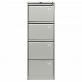 Шкаф картотечный ПРАКТИК "AFC-04", 1320х470х646 мм, 4 ящика, для 220 подвесных папок, формат папок Foolscap или A4 (БЕЗ ПАПОК)