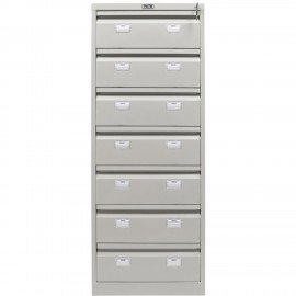 Шкаф картотечный ПРАКТИК "AFC-07", 1327х515х631мм, 7 ящиков под формат А5 (210х149 мм), формат папок Foolscap или A4 (БЕЗ ПАПОК)