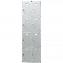 Шкаф металлический для сумок ПРАКТИК "LS-24" восьмисекционный, 1830х600х500 мм, 33 кг, разборный