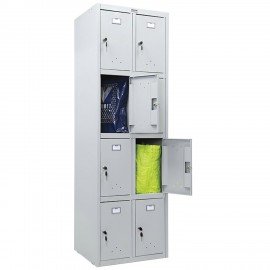 Шкаф металлический для сумок ПРАКТИК "LS-24" восьмисекционный, 1830х600х500 мм, 33 кг, разборный