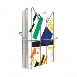 Лоток навесной для стоек ПАРУС, А4, 220х225х50 мм, проволочный, хром, 290445