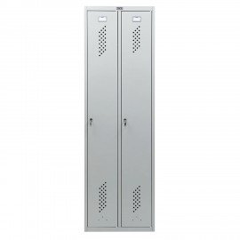 Шкаф металлический для одежды ПРАКТИК "LS-21", двухсекционный, 1830х600х500 мм, 29 кг