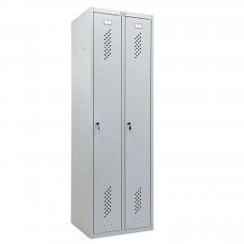 Шкаф металлический для одежды ПРАКТИК "LS-21", двухсекционный, 1830х600х500 мм, 29 кг
