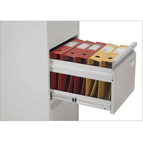 Шкаф картотечный ПРАКТИК "A-43", 995х408х485 мм, 3 ящика для 126 подвесных папок, формат папок A4 (БЕЗ ПАПОК)