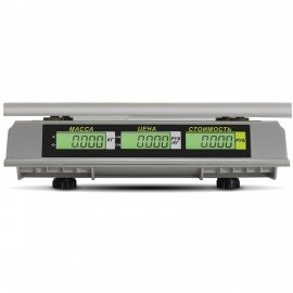 Весы торговые MERTECH M-ER 326AC-32.5 LCD (0,1-32 кг), дискретность 10 г, платформа 325x230 мм, без стойки, 3041