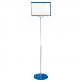 Стойка-инфодержатель напольная (ценникодержатель), 210x300 мм, А4, сталь, СИНЯЯ, BRAUBERG, 291034