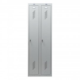 Шкаф металлический для одежды BRABIX "LK 21-60", УСИЛЕННЫЙ, 2 секции, 1830х600х500 мм, 32 кг, 291126, S230BR402502