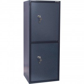 Сейф BRABIX "КМ-1200Т/2", 1200х475х400 мм, 76 кг, 2 отделения, ключевой замок, трейзер, крепление к стене, 291170