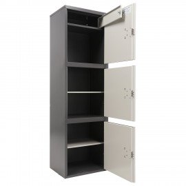 Шкаф металлический для документов AIKO "SL-150/3Т" ГРАФИТ, 1490х460х340 мм, 37 кг, S10799153502